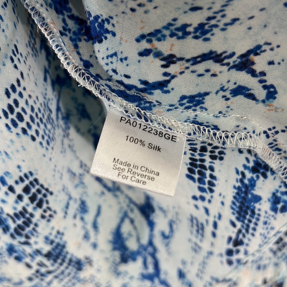 Parker Duncan Snakeskin Print Flutter Blouse - image 2